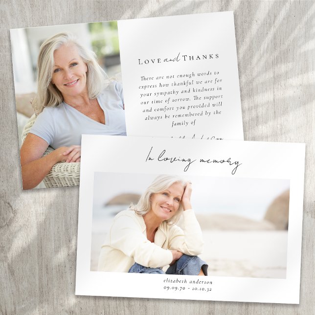 I Loving Memory 2 Photo Sympathy Tack Kort (Skapare uppladdad)