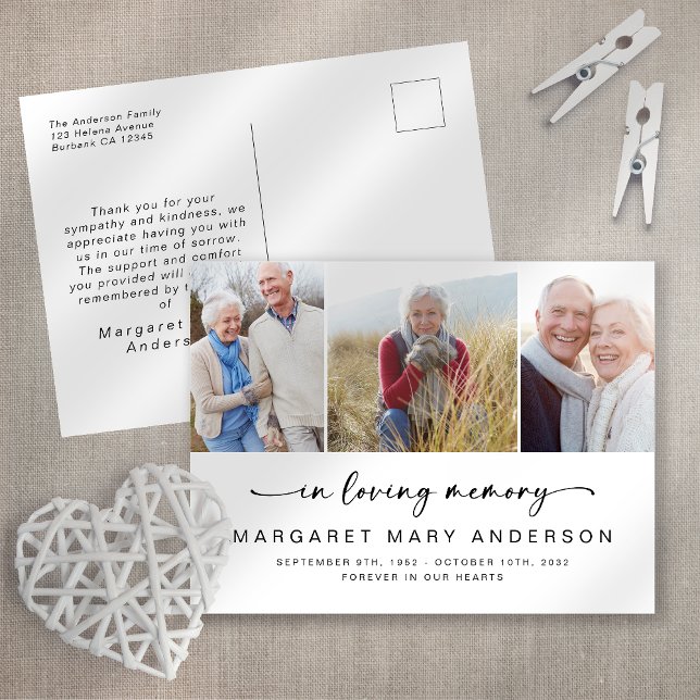 I Loving Memory 3-foto-Tack Vykort (Skapare uppladdad)