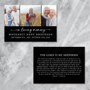 I Loving Memory 3 Photos Funeral Memorial Card Visitkort