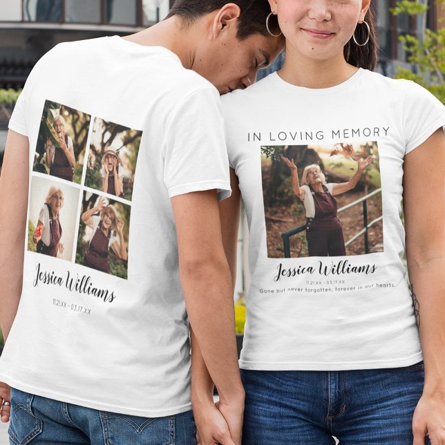 I Loving Memory | 5 Fotokollage | Memorial T Shirt (Skapare uppladdad)