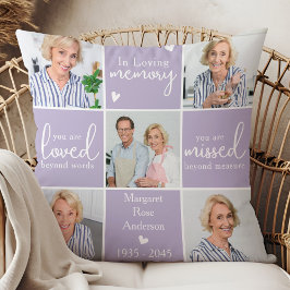 I Loving Memory 5 Photo Collage Memorial Dikt Kudde
