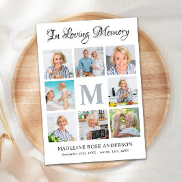 I Loving Memory 8: foto Collage Funeral Sympathy Tack Kort