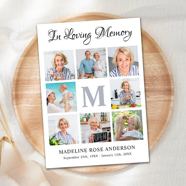 I Loving Memory 8: foto Collage Funeral Sympathy Tack Kort (Skapare uppladdad)