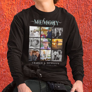 I Loving Memory 9 Photo Collage Memorial Tribute Lång Ärmad Tröja