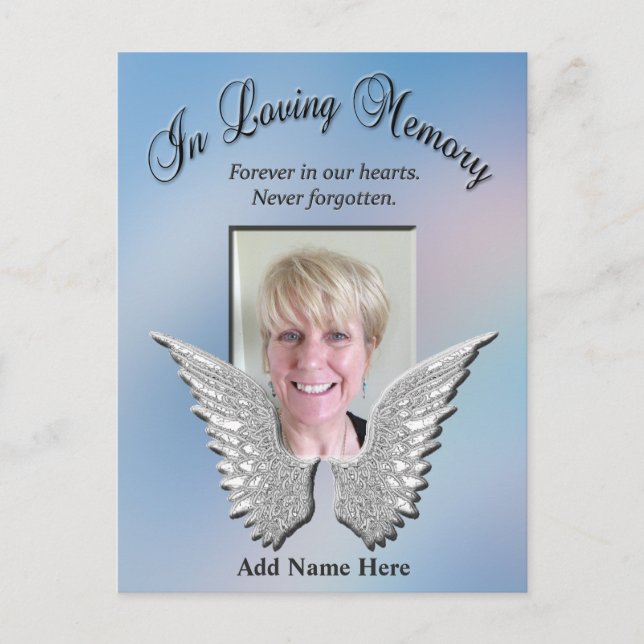 I Loving Memory Angel Vingar Lägg till bild Vykort (Framsida)