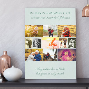I Loving Memory Anpassningsbar 11 Photo Collage Gr Canvastryck