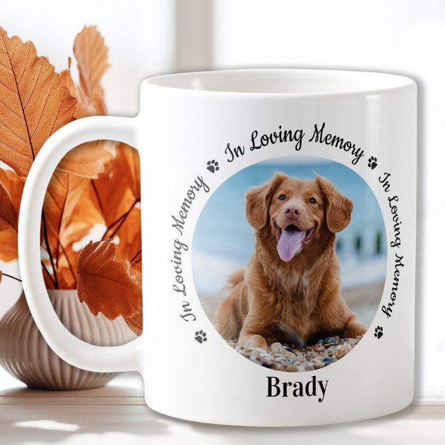 I Loving Memory Anpassningsbar 2 Photo Hund Pet Me Kaffemugg (Skapare uppladdad)