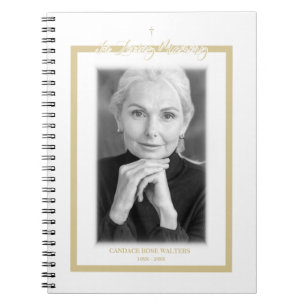 I Loving Memory B&W Golden Photo Service Bästa Anteckningsbok