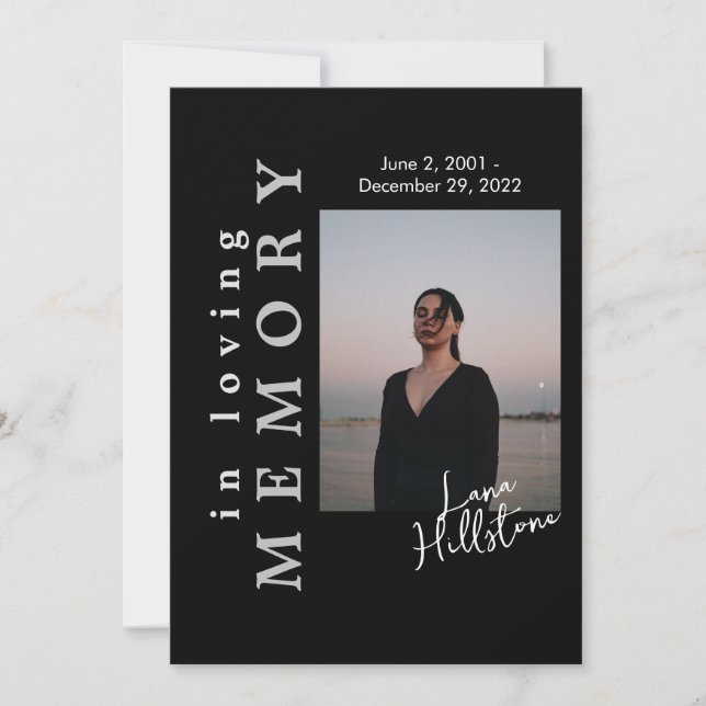 I Loving Memory Black Funeral Program (Framsida)