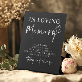I Loving Memory Black Modern Memorial Bröllop