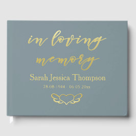 I Loving Memory | Blått och Guld Bok i kondoleanse