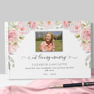 I Loving Memory Blommigt, Funeral Photo Gästböcker