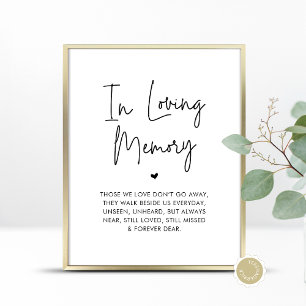 I Loving Memory, Bröllop Memorial Bord Poster