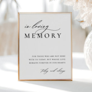 I Loving Memory Bröllop Poster