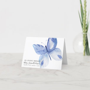 I Loving Memory Butterfly Funeral Memorial Tack Kort