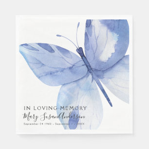 I Loving Memory Butterfly Funeral Memorial Wake Pappersservett