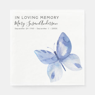 I Loving Memory Butterfly Funeral Memorial Wake Pappersservett