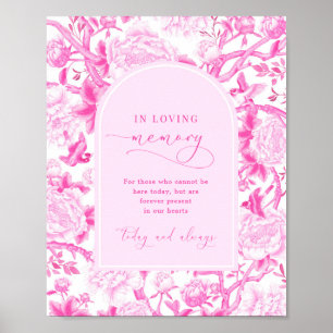 I Loving Memory Chinoiserie Bröllop Sign Poster