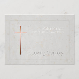 I Loving Memory Copper Kor Funeral Call 2 Inbjudningar
