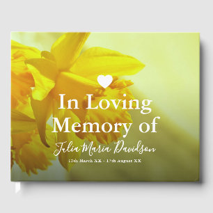 I Loving Memory   Daffodil Funeral Memorial Gästböcker