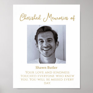 I Loving Memory, Elegant bröllop Sign Poster