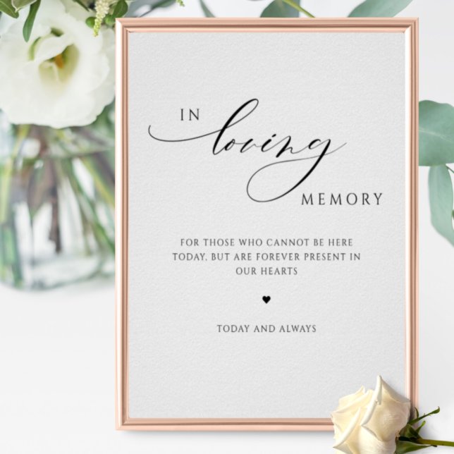 I Loving Memory, Elegant bröllop Sign Poster (Skapare uppladdad)