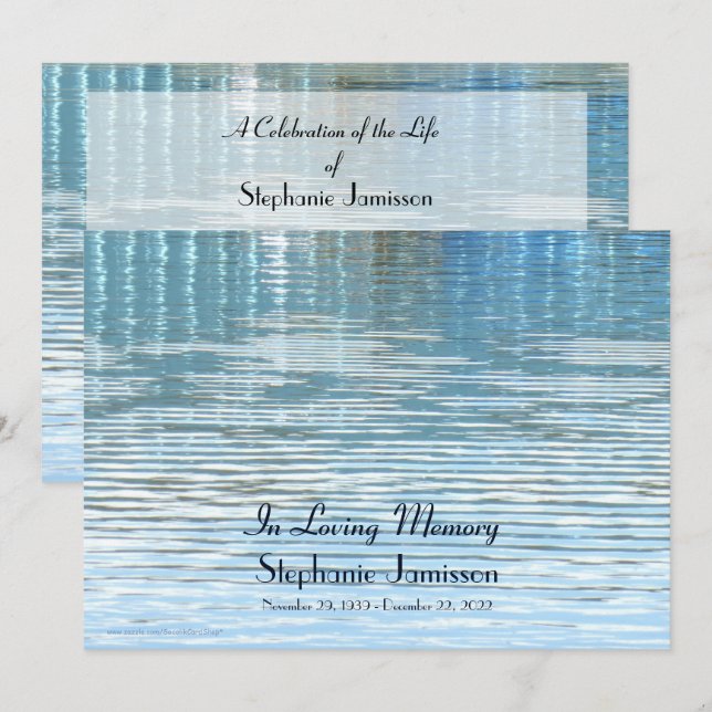 I Loving Memory Firande of Life-inbjudan Inbjudningar (Fram/baksida)