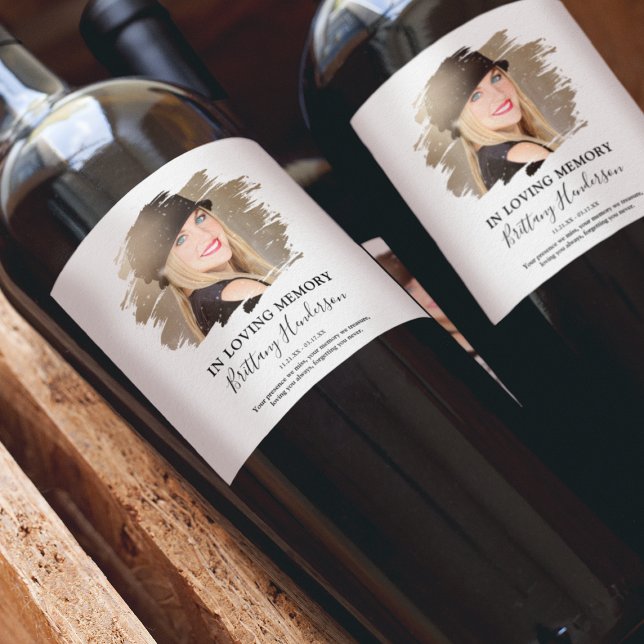 I Loving Memory | Foto | Memorial Vin-etikett Vinflaska Etikett (Skapare uppladdad)