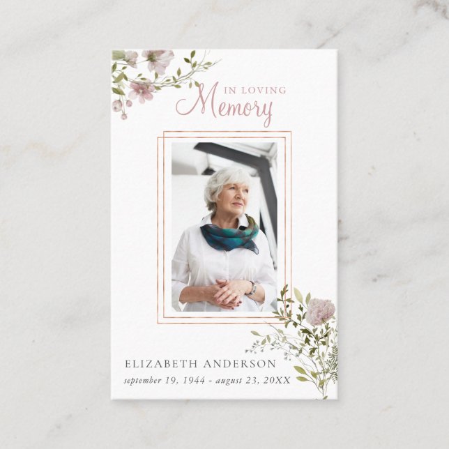 I Loving Memory | Fotofunktionellt parkeringskort Visitkort (Framsida)