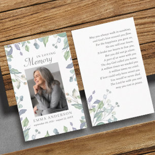 I Loving Memory Fotofunktionellt parkeringskort Visitkort