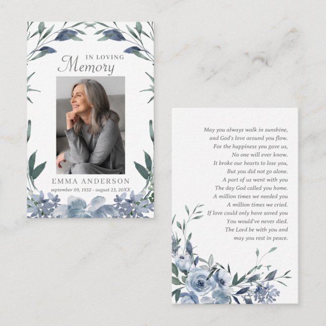 I Loving Memory | Fotofunktionellt parkeringskort Visitkort (Fram/baksida)