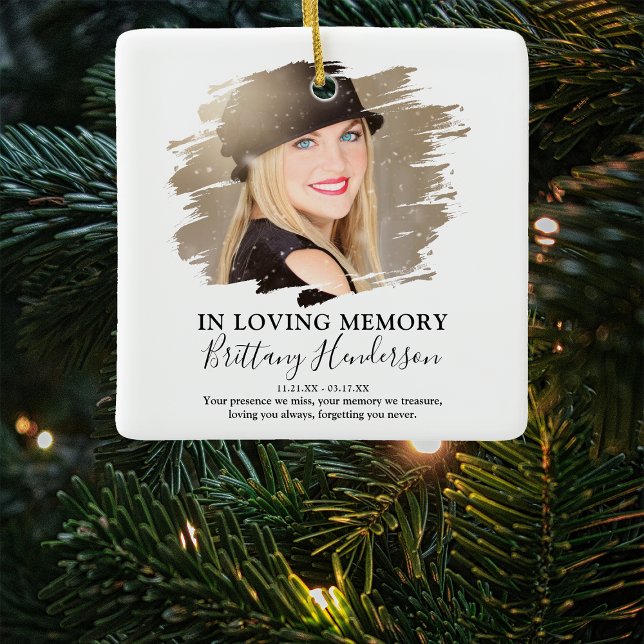 I Loving Memory | Fotominnesjul Julgransprydnad Keramik (Skapare uppladdad)