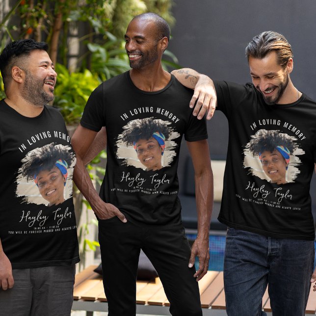 I Loving Memory | Fotominnesmärke för Brushed-effe T Shirt (Skapare uppladdad)