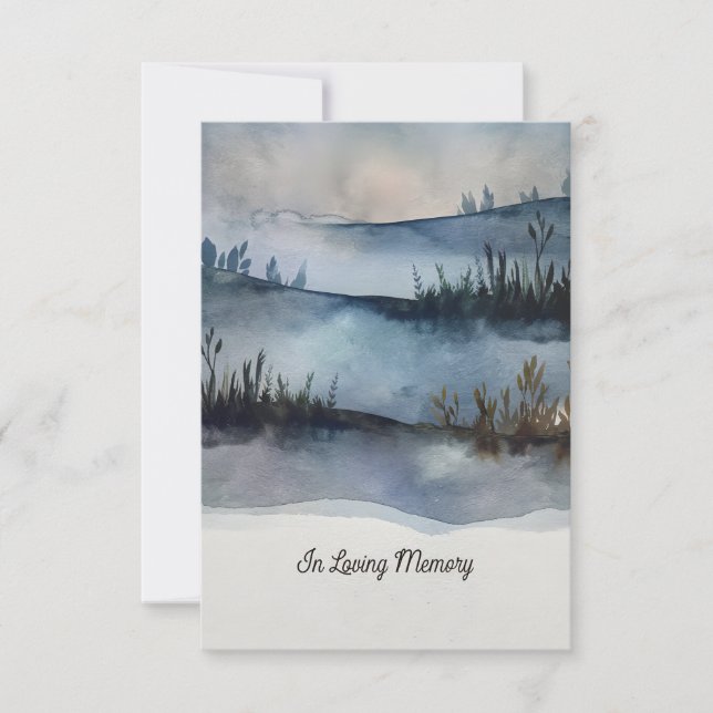 I Loving Memory Funeral Call Handmade OSA Kort (Framsida)