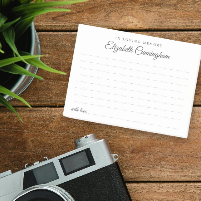 I Loving Memory Funeral Classic  ett minne Post-it Block (Skapare uppladdad)