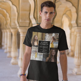 I Loving Memory Funeral Memorial 4 Photo Collage T Shirt
