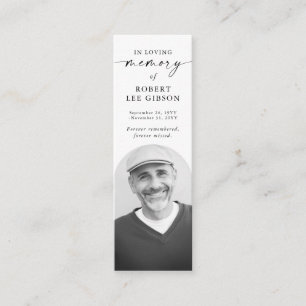 I Loving Memory Funeral Memorial Bookmark Card Mini Visitkort