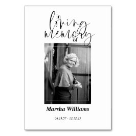 I Loving Memory - Funeral/Memorial Bordsnummer