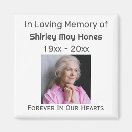 I Loving Memory Funeral Memorial Photo Magnet