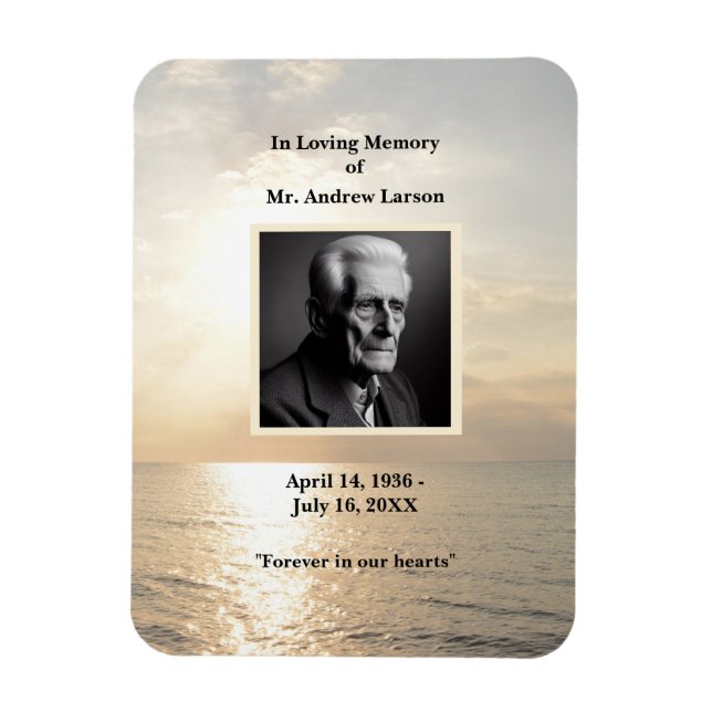 I Loving Memory Funeral Memorial Photo Magnet (Vertikal)