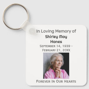 I Loving Memory Funeral Memorial Photo Nyckelring