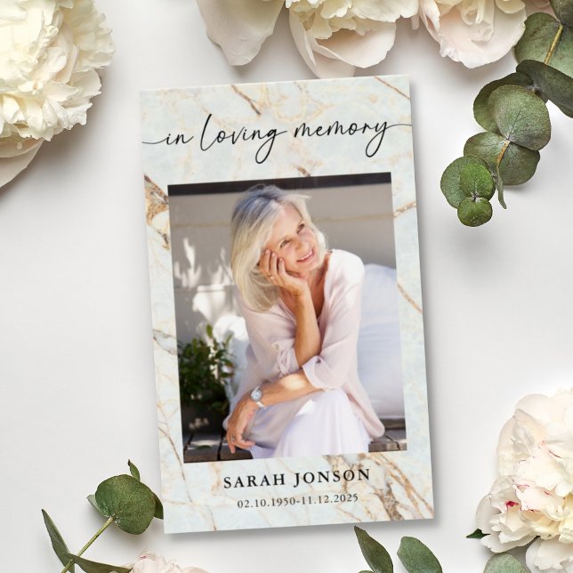 I Loving Memory Funeral Memorial Prayer Card Visitkort (Skapare uppladdad)