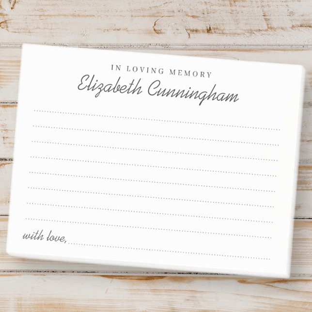I Loving Memory Funeral Modern  a Memory Post-it Block (Skapare uppladdad)