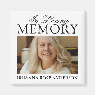 I Loving Memory Funeral Photo Magnet