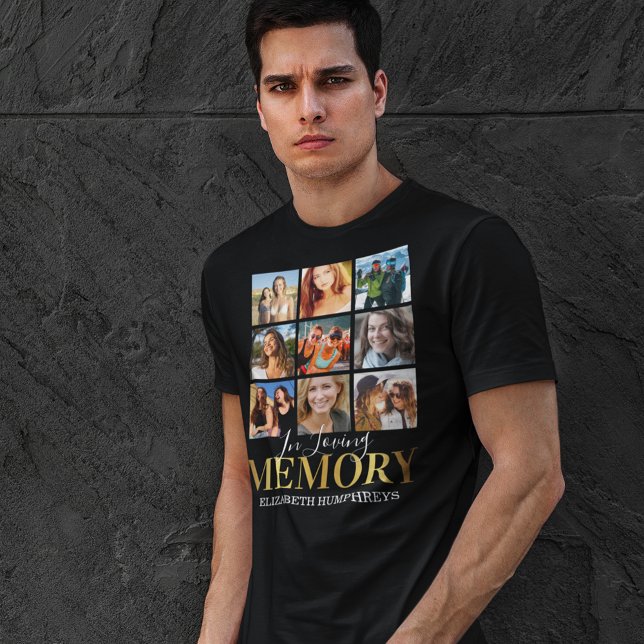 I Loving Memory Funeral Photo T-Shirt (Skapare uppladdad)