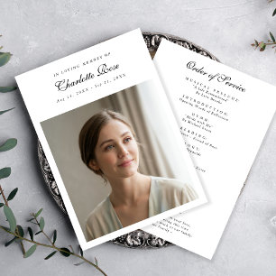 I Loving Memory Funeral Program Keepsak Card