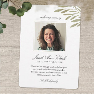 I Loving Memory Funeral Tack Kort