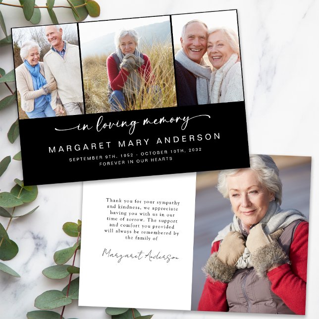 I Loving Memory | Fyra fotografier Funeral Sympath Tack Kort (Skapare uppladdad)