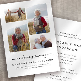 I Loving Memory | Fyra foton Funcal Memorial Inbjudningar