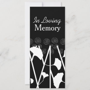 I Loving Memory Ginkgo 1 Memorial Service Inbjudningar